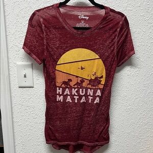 Disney Maroon Hakuna Matata Tee with Yellow Sun